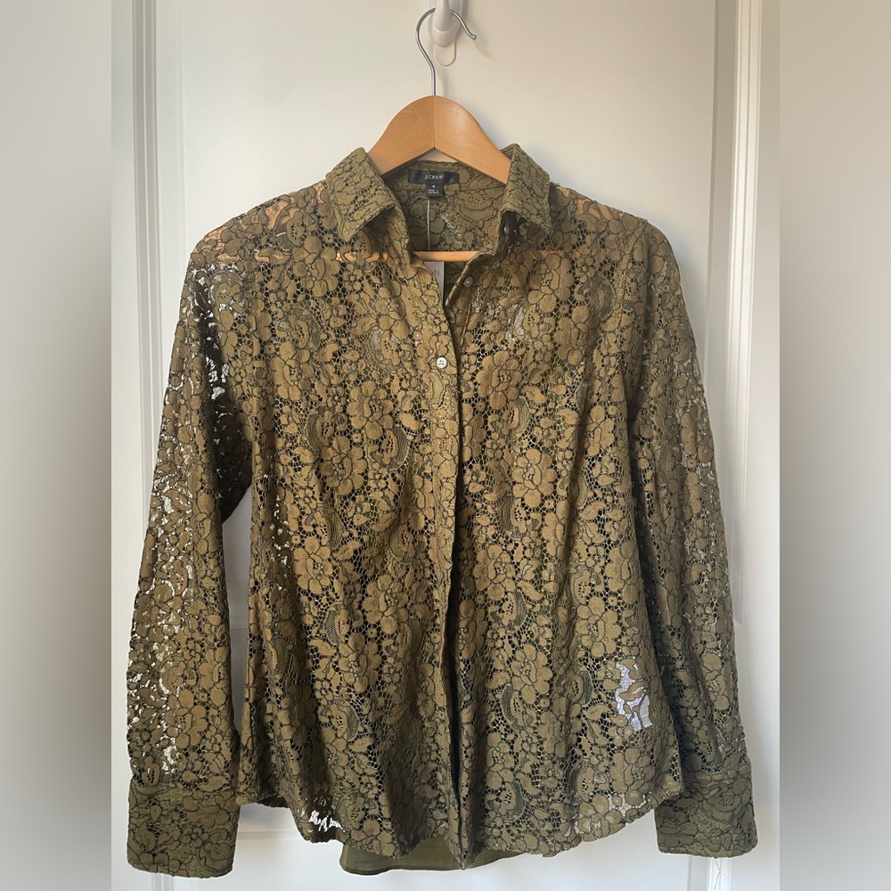Lace J Crew Blouse, NWT Perfect
